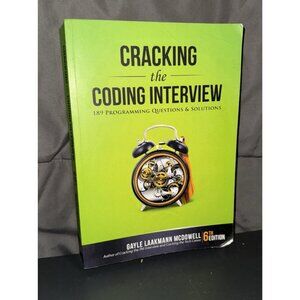 Cracking the Coding Interview Paperback by McDowell Gayle Laakmann 6th Edition